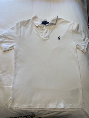 Polo by Ralph Lauren White Kids Polo with Navy Pony